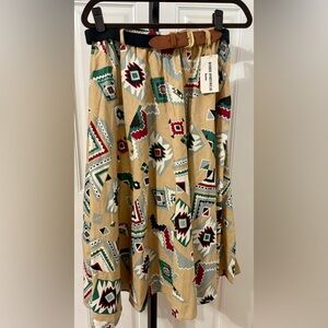 True Vintage Southwestern Western Style Skirt
